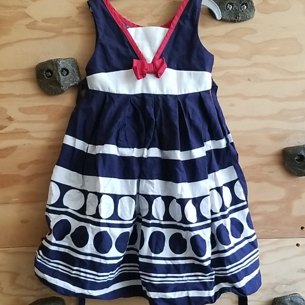 Jona Michelle Blue and White Striped Dress